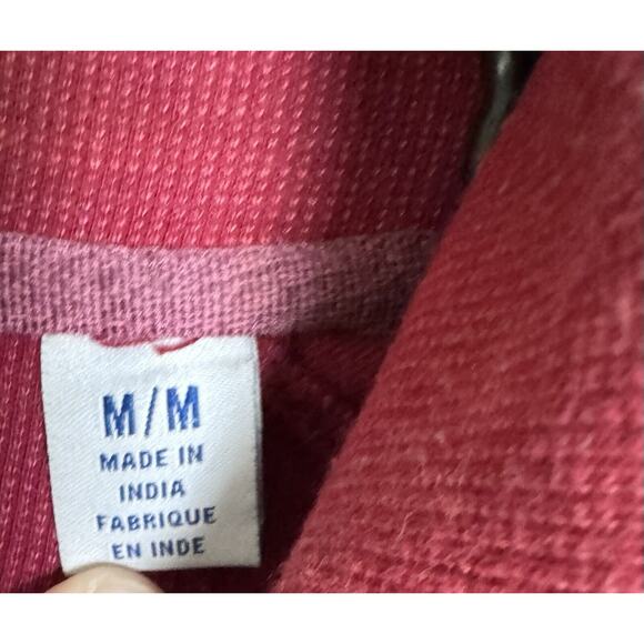 Tommy Bahama Sz Med Red Quarter Zip Pullover Casual Coastal Prep Timeless Basic - Picture 7 of 8